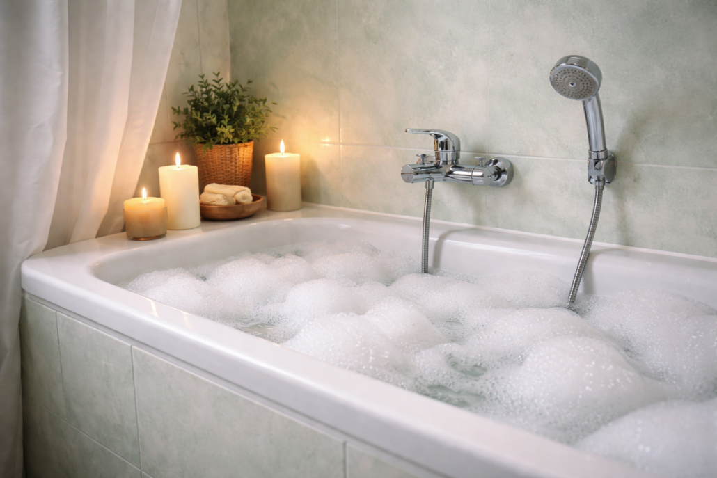 afdøde kontakt gennem et medium badekar oplevelse